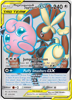 Full Art Mega Lopunny & Jigglypuff GX