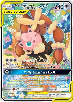 Full Art Mega Lopunny & Jigglypuff GX