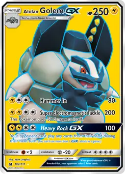 Full Art Alolan Golem GX