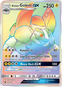 Alolan Golem GX Secret