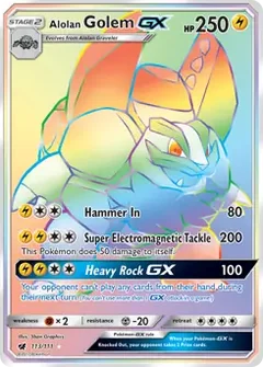 Alolan Golem GX Secret 113