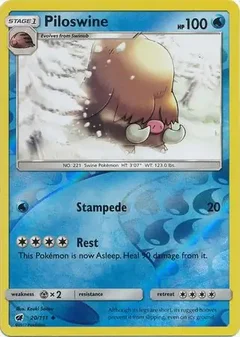 Piloswine Reverse Holo 20