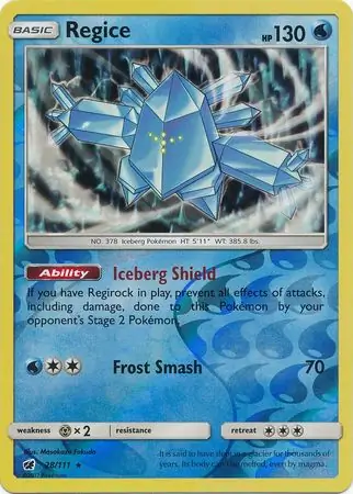 Regice Reverse Holo