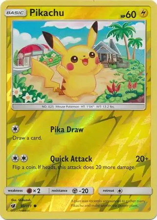 Pikachu Reverse Holo