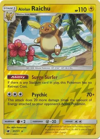 Alolan Raichu Reverse Holo