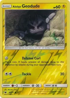 Alolan Geodude Reverse Holo 32