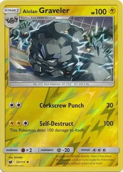 Alolan Graveler Reverse Holo 33