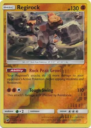 Regirock Reverse Holo