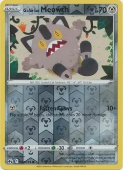 Galarian Meowth Reverse Holo 084