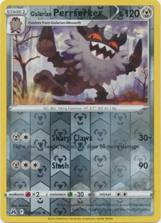 Galarian Perrserker Reverse Holo