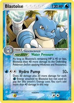 Blastoise, Crystal Guardians #14 Pokémon card