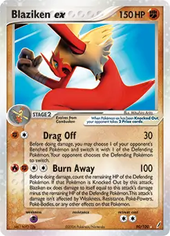 Blaziken ex, Crystal Guardians #90 Pokémon card