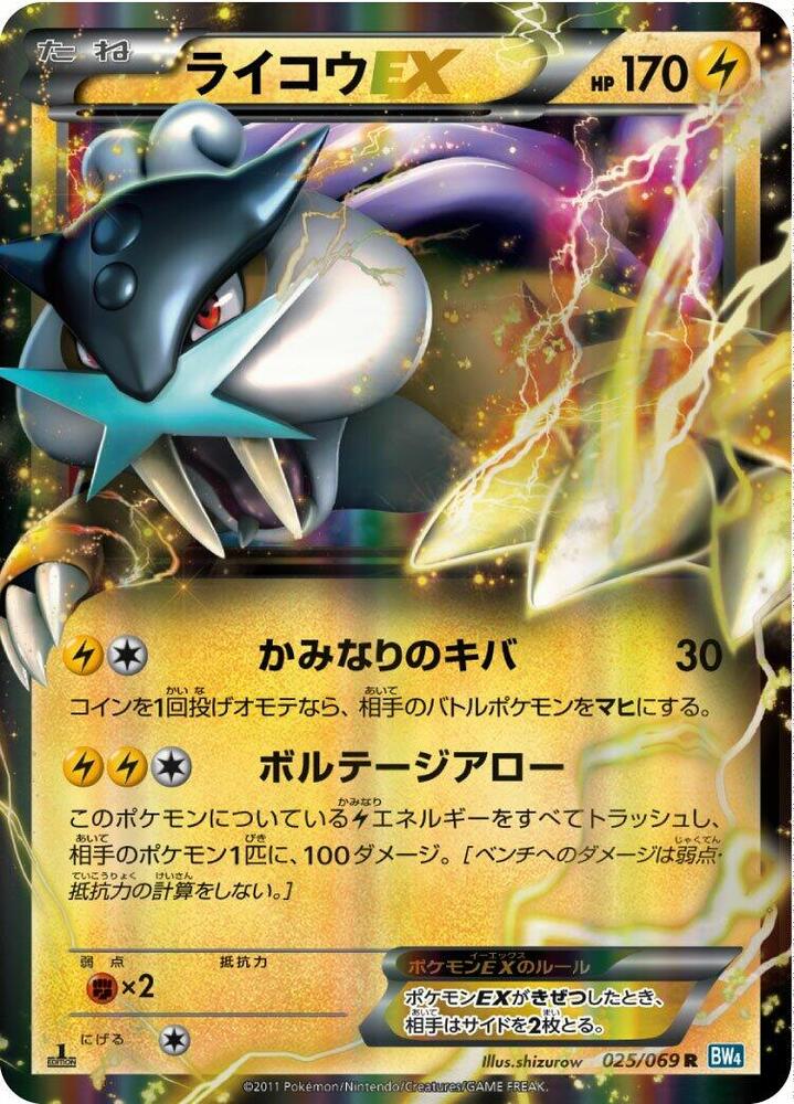 Raikou EX Unlimited Holofoil, Dark Rush #25 Pokémon card