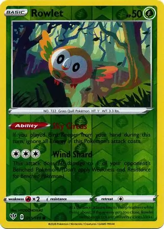 Rowlet Reverse Holo