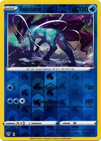 Suicune Reverse Holo
