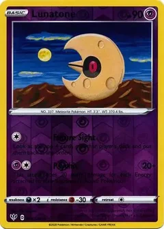 Lunatone Reverse Holo 072