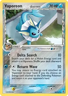 Vaporeon Holo 18