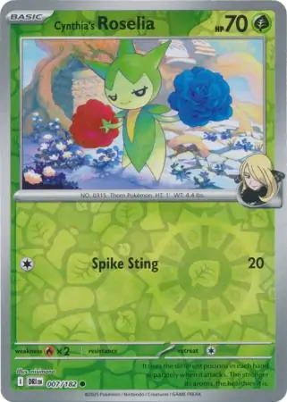 Cynthia's Roselia Reverse Holo