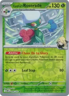 Cynthia's Roserade Reverse Holo 008