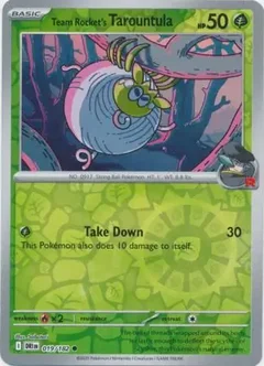 Team Rocket's Tarountula Reverse Holo 019