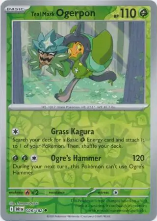 Teal Mask Ogerpon Reverse Holo