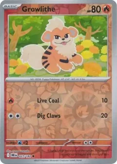 Growlithe Reverse Holo 027