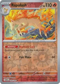 Rapidash Reverse Holo 030
