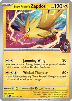 Team Rocket's Zapdos 070