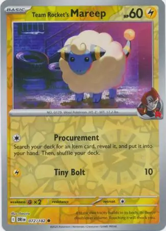 Team Rocket's Mareep Reverse Holo