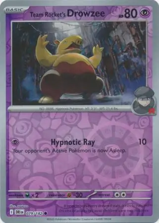 Team Rocket's Drowzee Reverse Holo