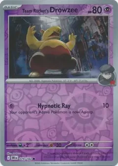 Team Rocket's Drowzee Reverse Holo 079