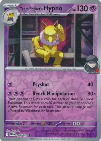 Team Rocket's Hypno Reverse Holo