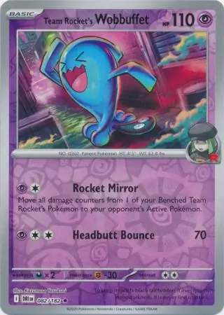 Team Rocket's Wobbuffet Reverse Holo