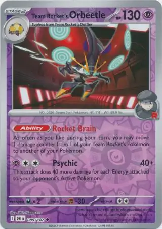 Team Rocket's Orbeetle Reverse Holo