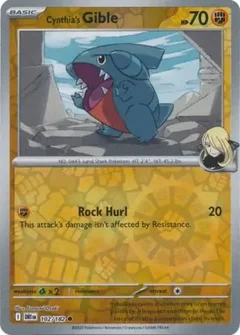 Cynthia's Gible Reverse Holo 102