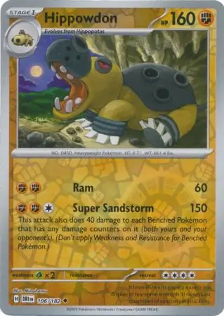 Hippowdon Reverse Holo
