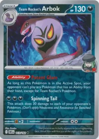 Team Rocket's Arbok Reverse Holo
