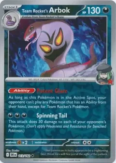 Team Rocket's Arbok Reverse Holo 113