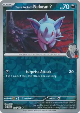 Team Rocket's Nidoran F Reverse Holo