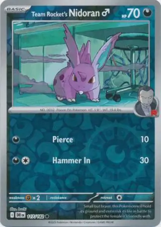 Team Rocket's Nidoran M Reverse Holo