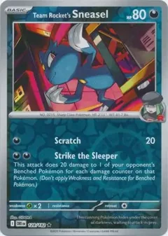 Team Rocket's Sneasel Reverse Holo 128