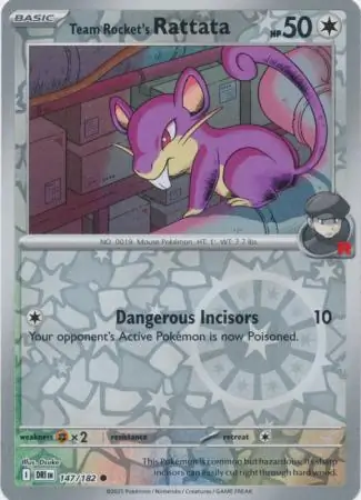 Team Rocket's Rattata Reverse Holo