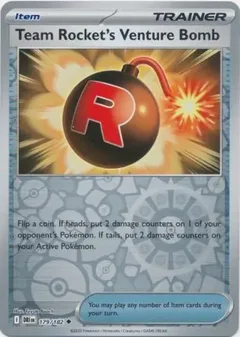 Team Rocket's Venture Bomb Reverse Holo 179