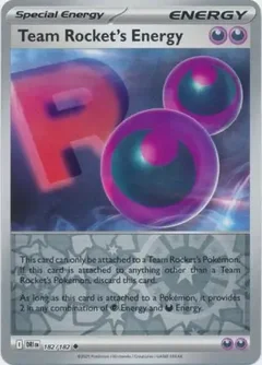 Team Rocket's Energy Reverse Holo 182