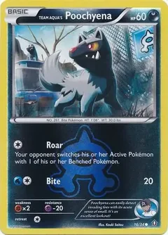 Team Aqua's Poochyena Reverse Holo 16
