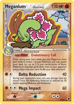 Meganium Holo, Dragon Frontiers #4 Pokémon card