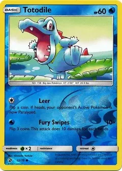 Totodile Reverse Holo 22