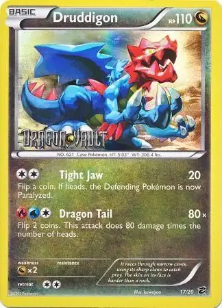 Druddigon, Dragon Vault #17 Pokémon card