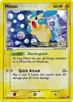 Minun Reverse Holo 37