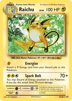 Raichu Holo 36